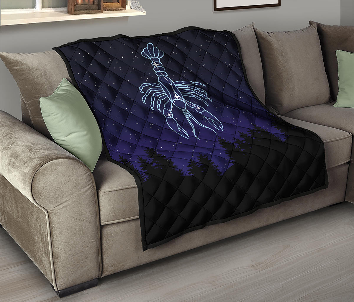 Cancer Constellation Print Quilt
