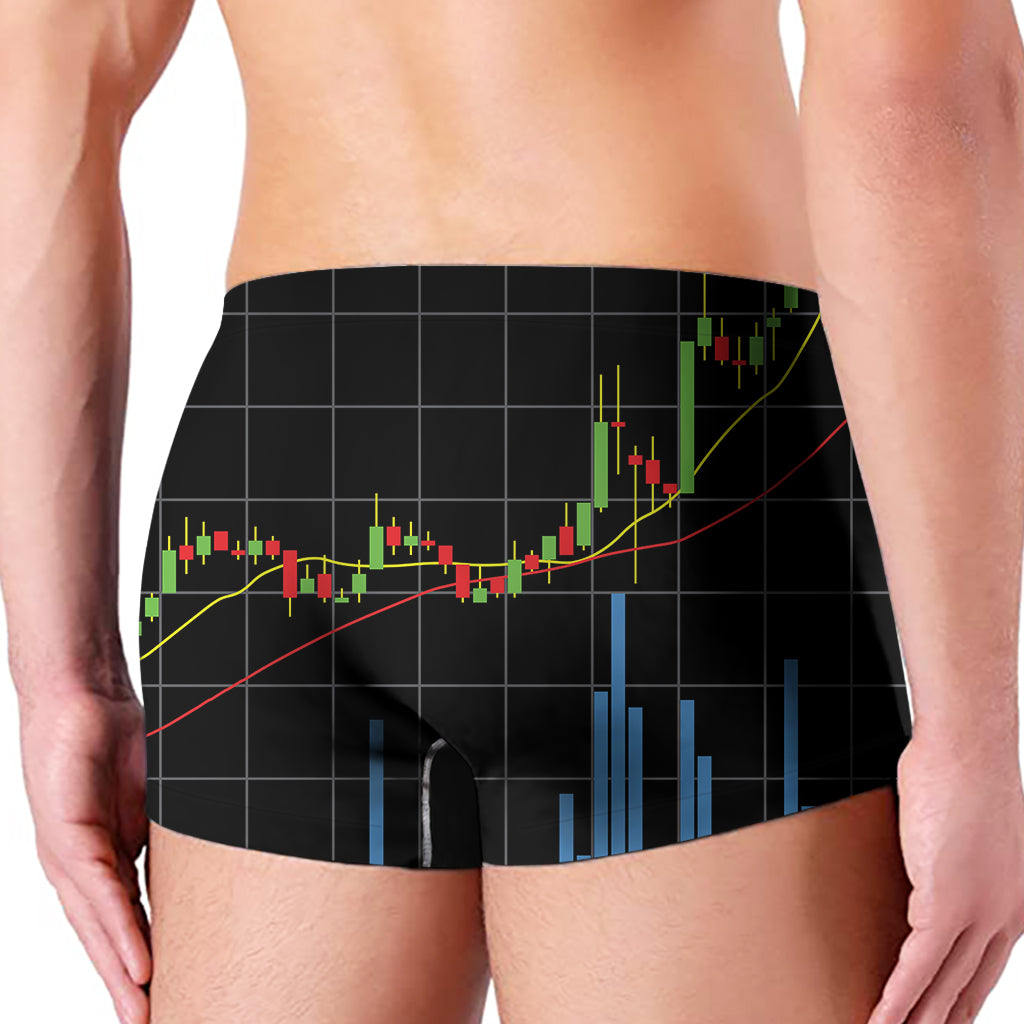 Candlestick Stock Graph Chart Print Men's Boxer Briefs