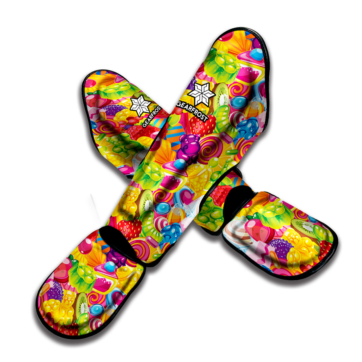Candy And Jelly Pattern Print Muay Thai Shin Guard