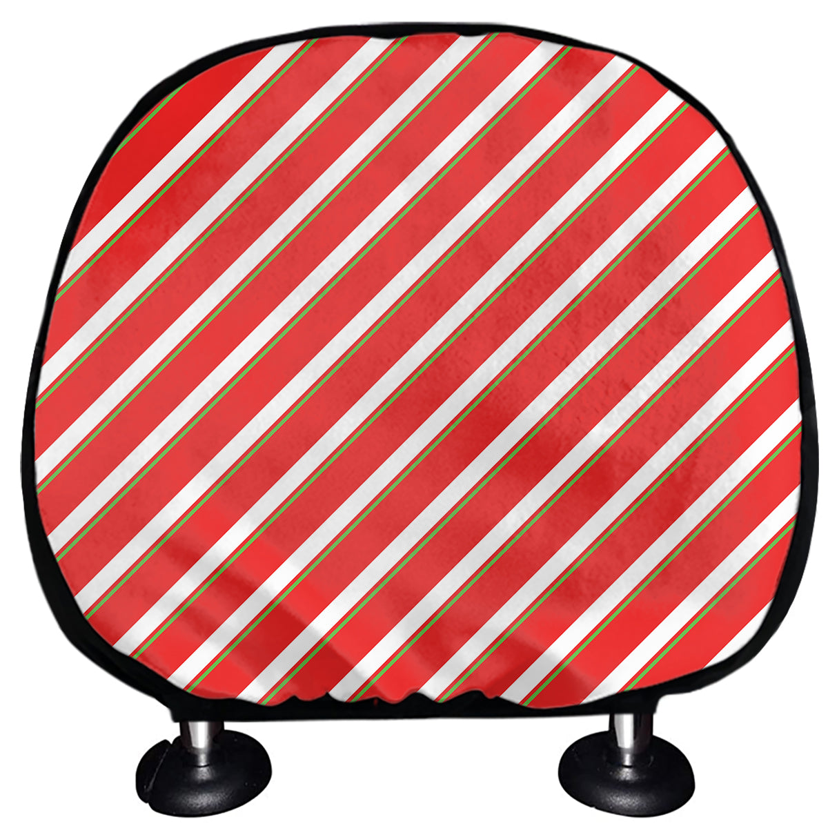 Candy Cane Stripe Pattern Print Car Headrest Covers