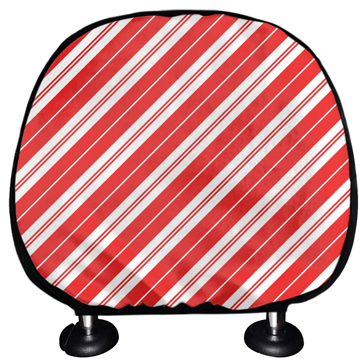 Candy Cane Stripes Pattern Print Car Headrest Covers