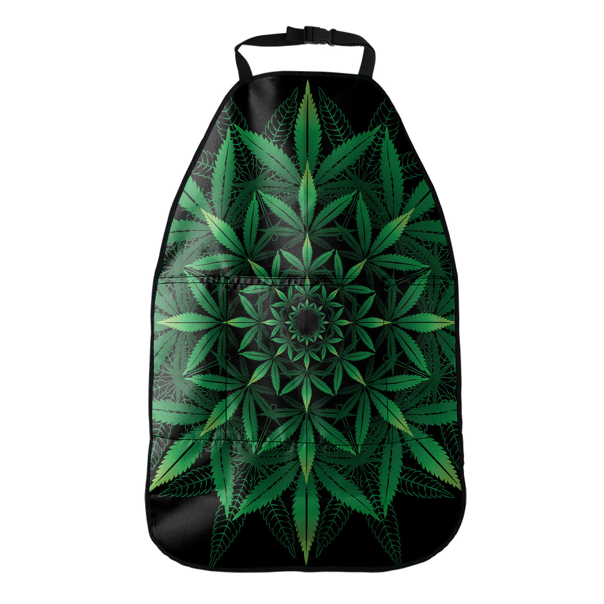Cannabis Leaf Mandala Print Car Seat Organizers