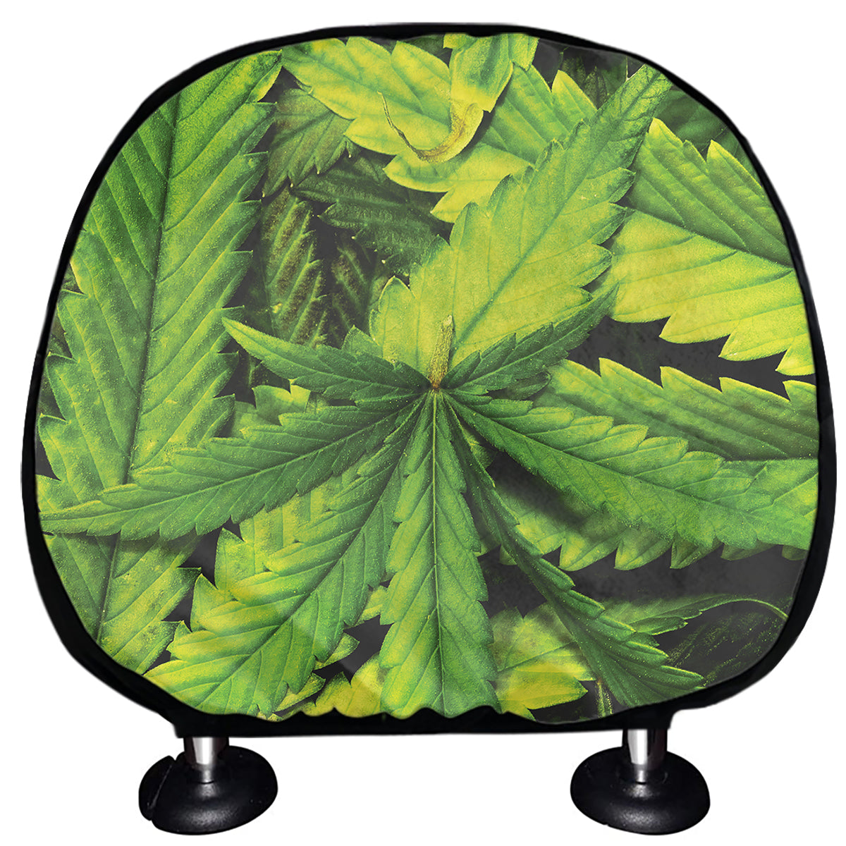 Cannabis Print Car Headrest Covers