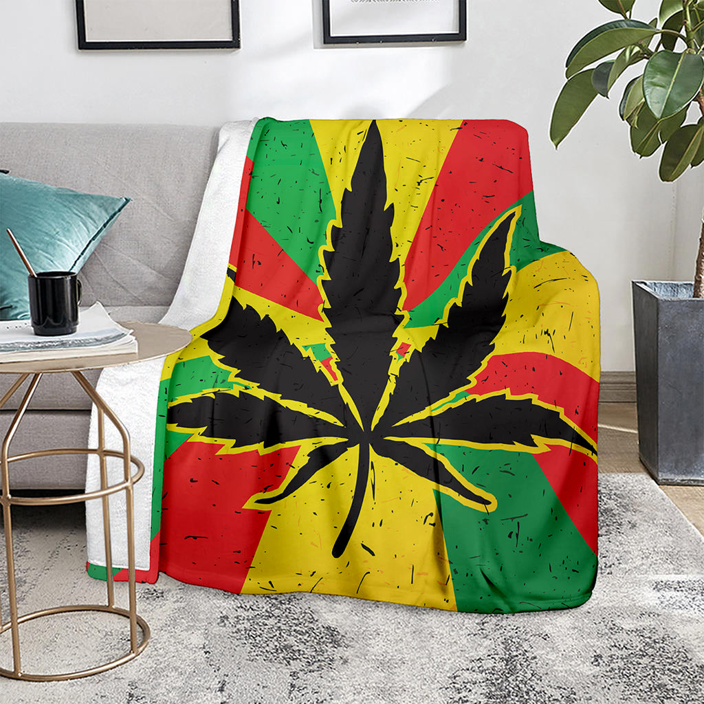 Cannabis Rasta Print Blanket