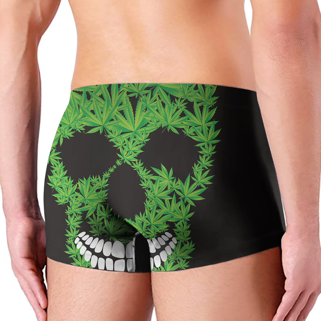 Cannabis Skull Print Men's Boxer Briefs