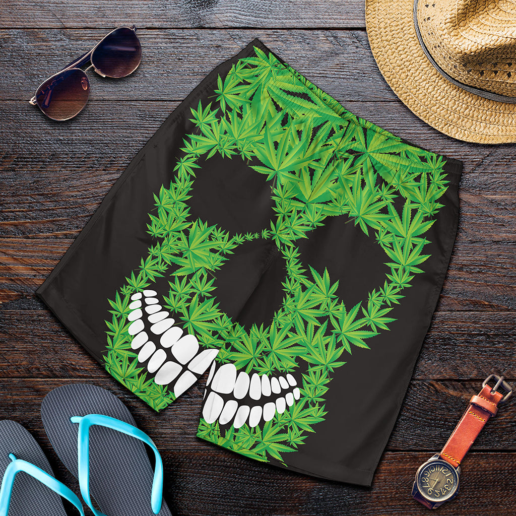 Cannabis Skull Print Men's Shorts