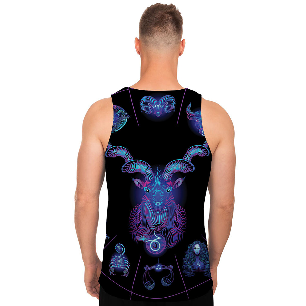 Capricorn And Astrological Signs Print Men's Tank Top
