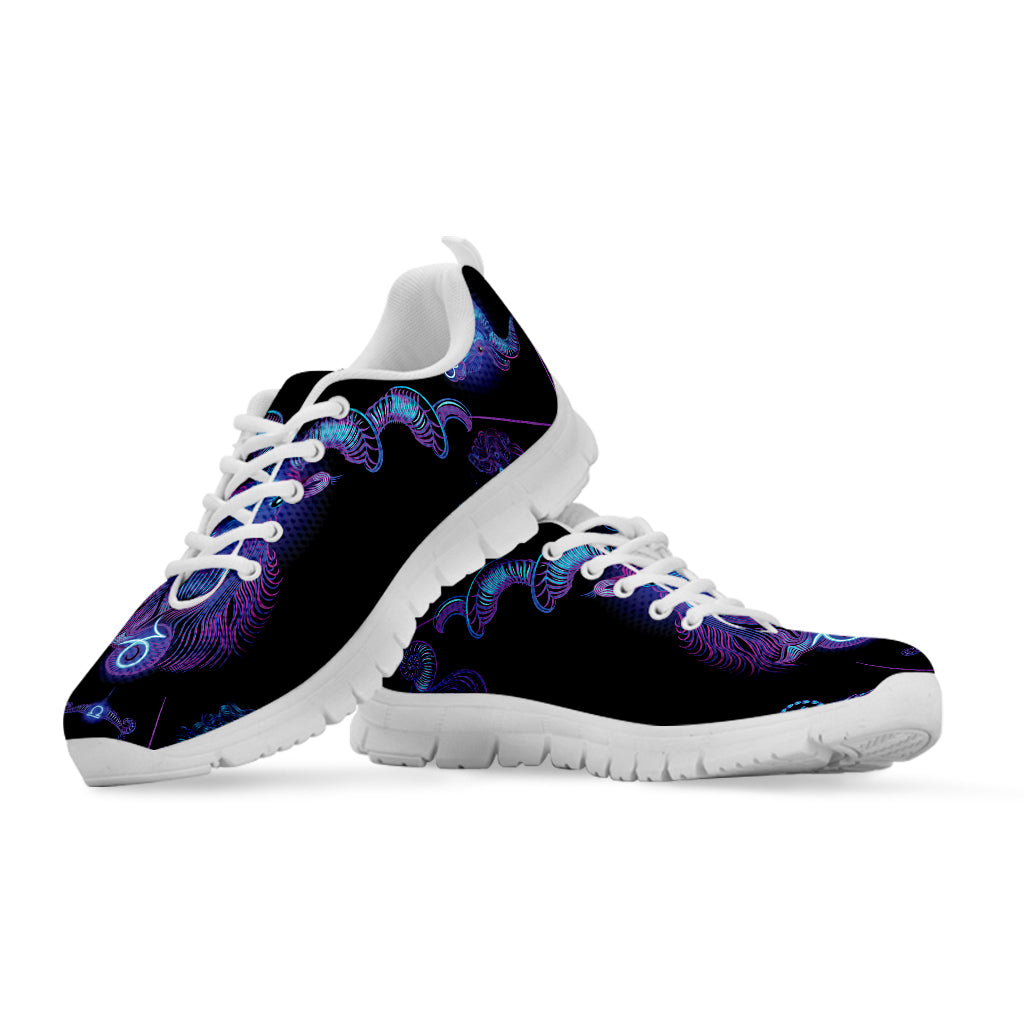 Capricorn And Astrological Signs Print White Sneakers