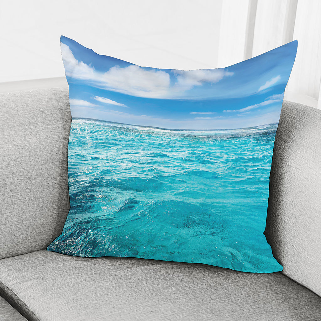 Caribbean Ocean Print Pillow Cover