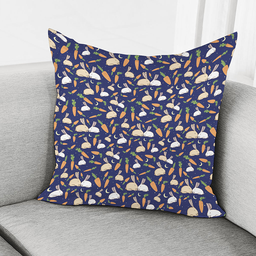 Carrot And Rabbit Pattern Print Pillow Cover