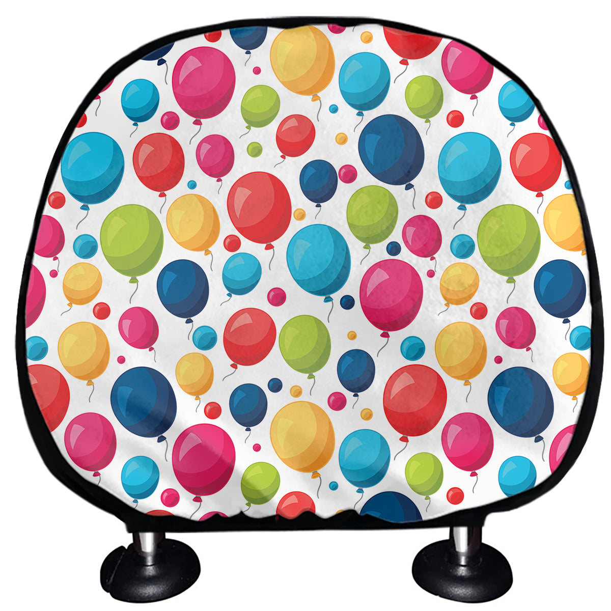 Cartoon Balloon Pattern Print Car Headrest Covers