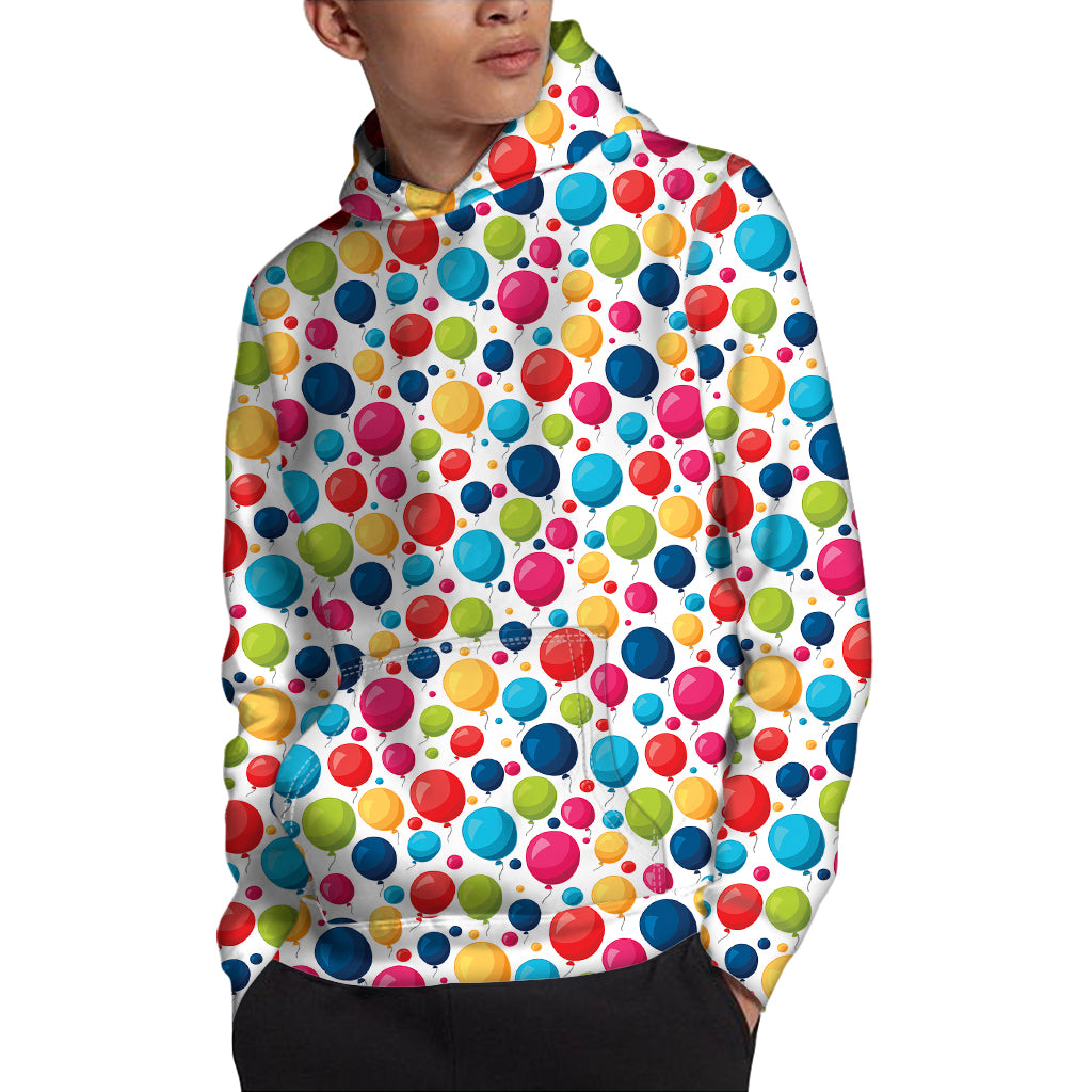 Cartoon Balloon Pattern Print Pullover Hoodie