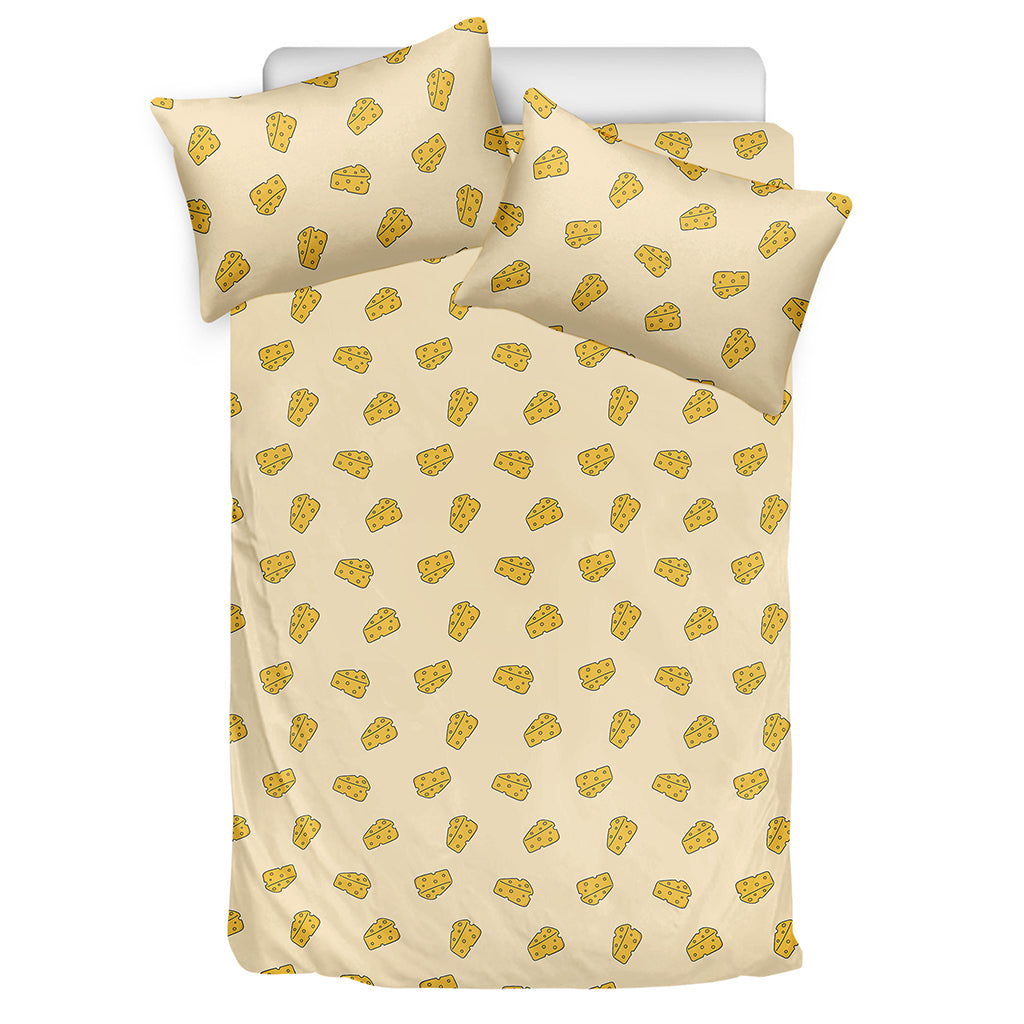 Cartoon Cheese Pattern Print Duvet Cover Bedding Set