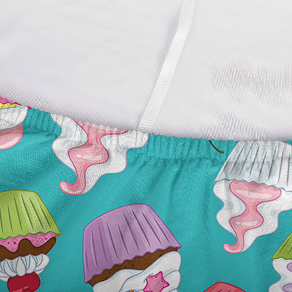 Cartoon Cupcake Pattern Print Sofa Cover