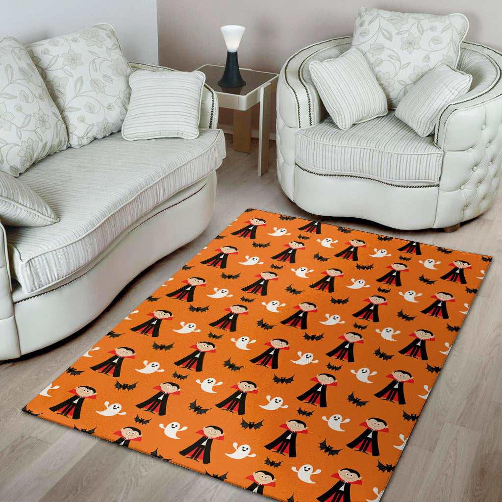 Cartoon Dracula Pattern Print Area Rug