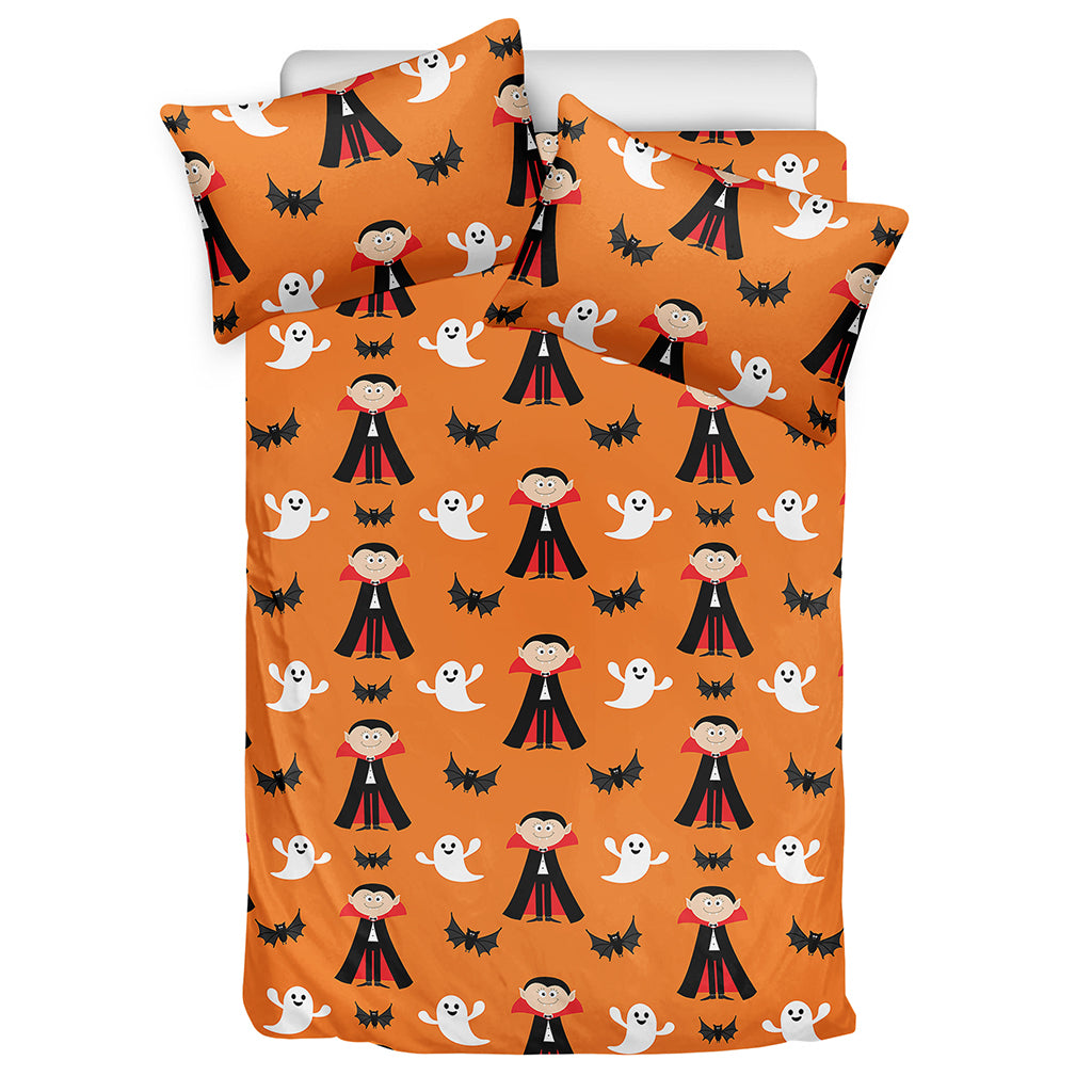 Cartoon Dracula Pattern Print Duvet Cover Bedding Set