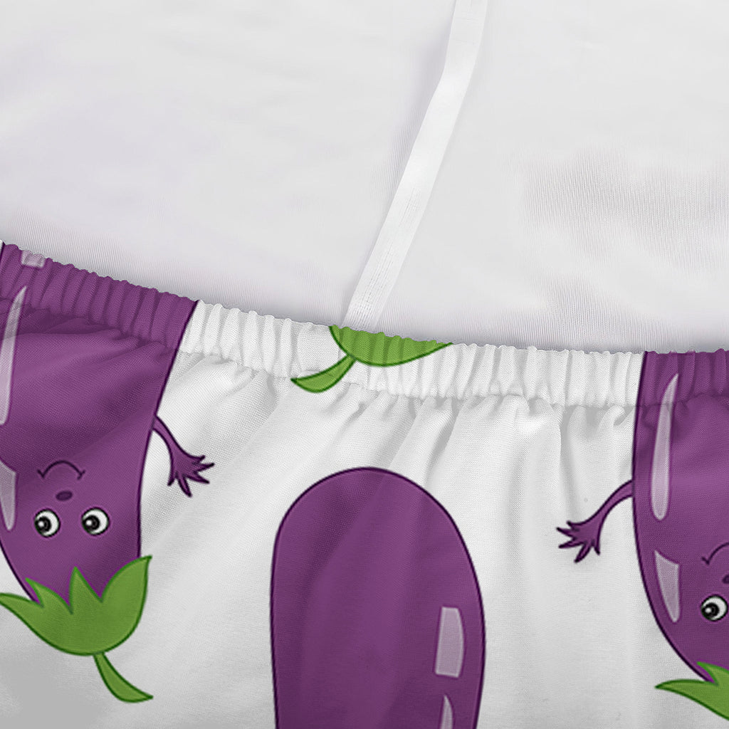 Cartoon Eggplant Pattern Print Sofa Cover