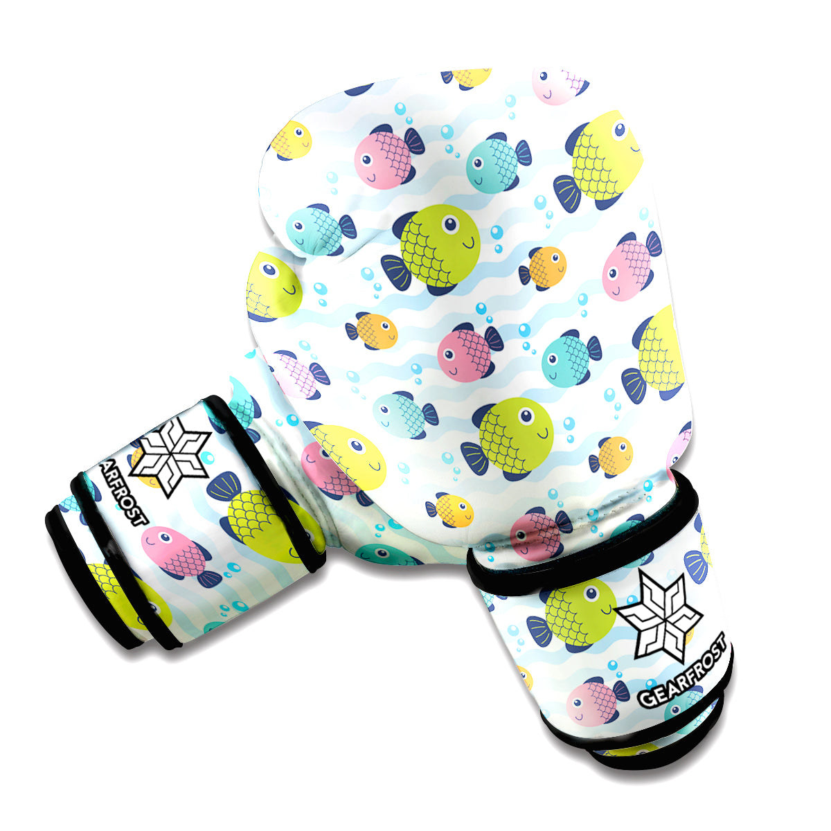 Sea Turtle Retro Print Pattern Boxing Gloves