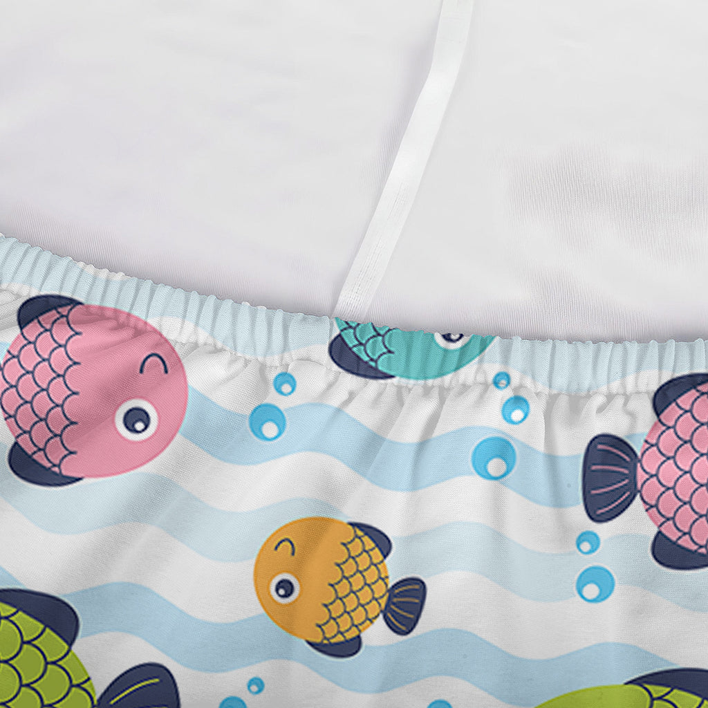 Cartoon Fish Pattern Print Sofa Cover
