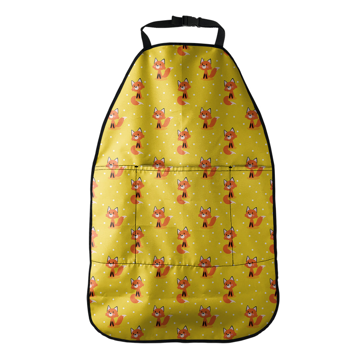Cartoon Fox Pattern Print Car Seat Organizers