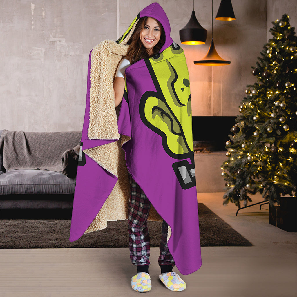 Cartoon Frankenstein Print Hooded Blanket
