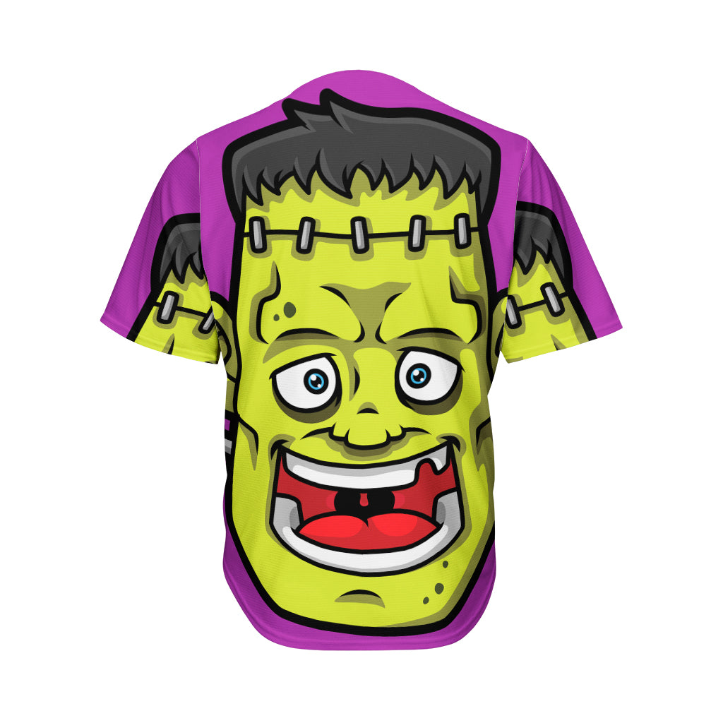 Cartoon Frankenstein Print Men's Baseball Jersey