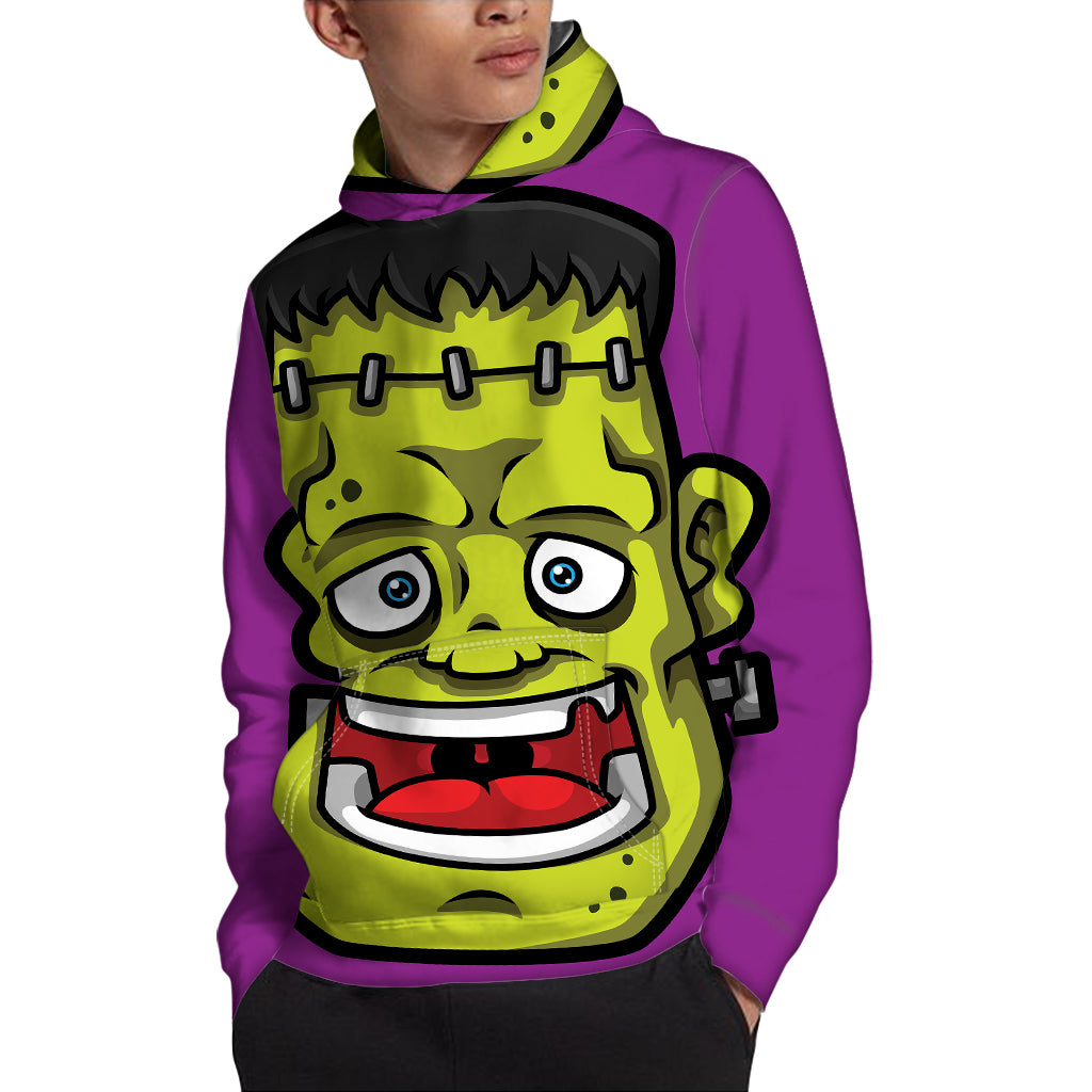 Cartoon Frankenstein Print Pullover Hoodie