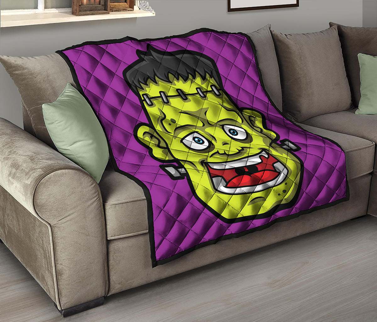 Cartoon Frankenstein Print Quilt