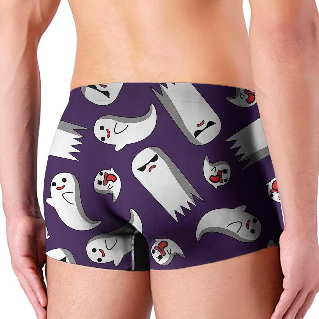 Cartoon Ghost Pattern Print Men's Boxer Briefs