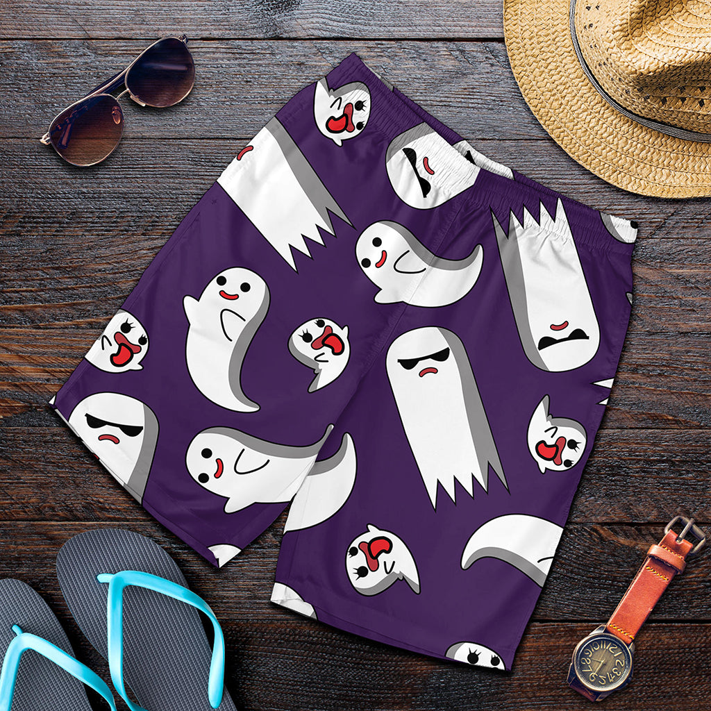 Cartoon Ghost Pattern Print Men's Shorts