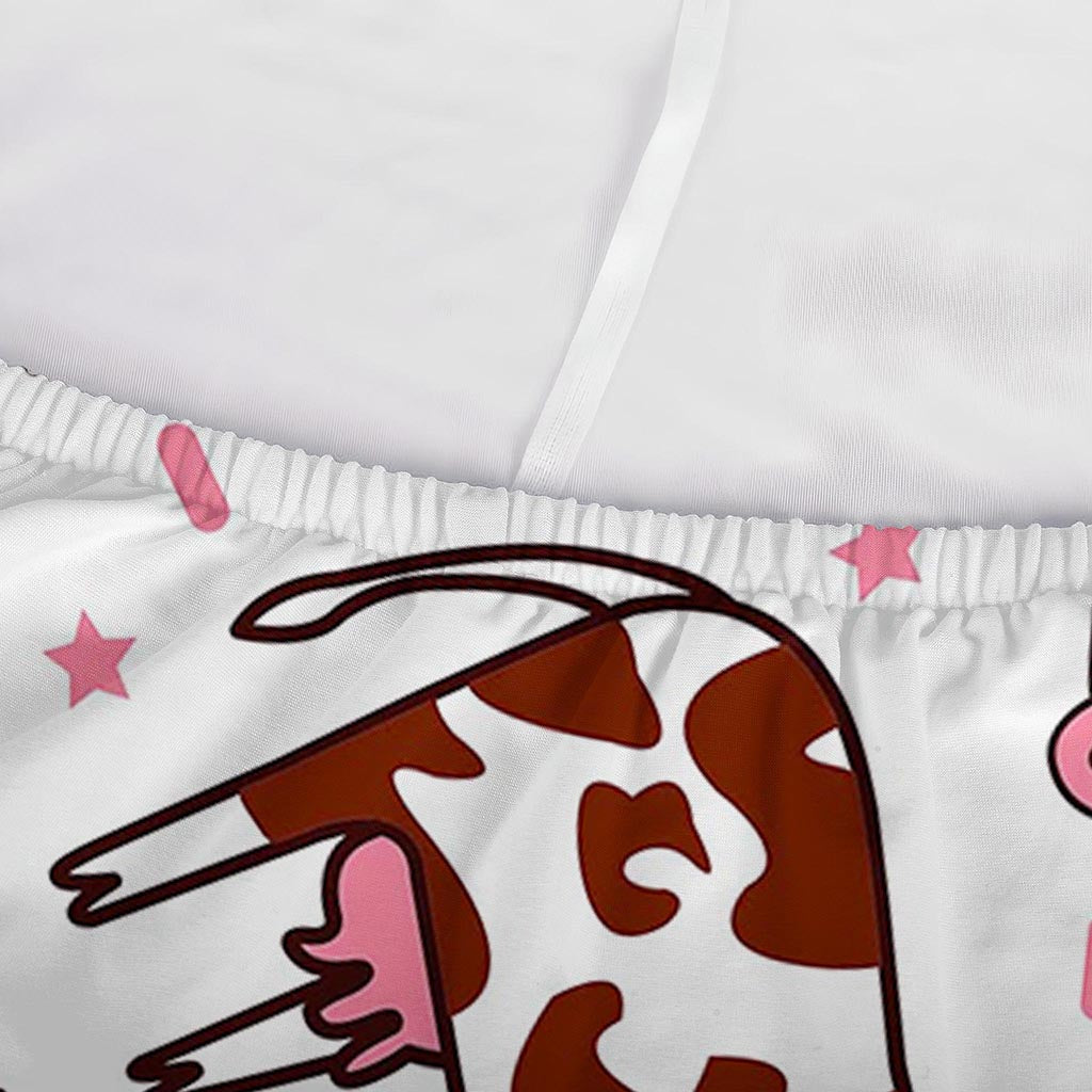 Cartoon Happy Dairy Cow Pattern Print Sofa Cover