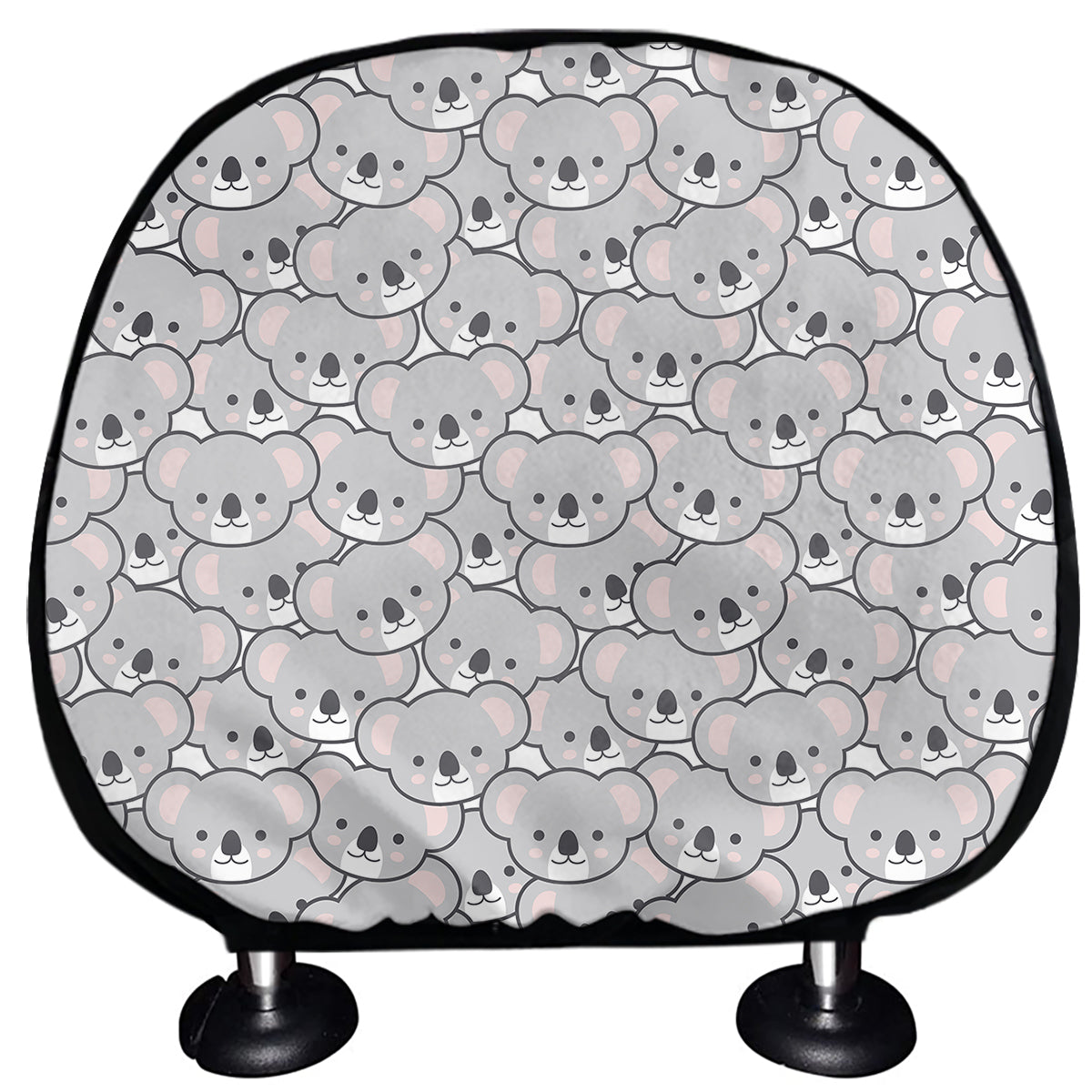 Cartoon Koala Pattern Print Car Headrest Covers