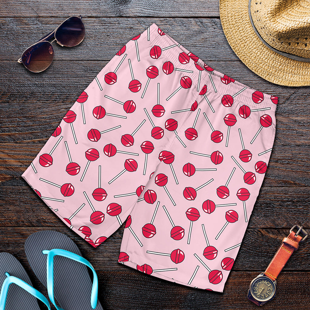 Cartoon Lollipop Pattern Print Men's Shorts