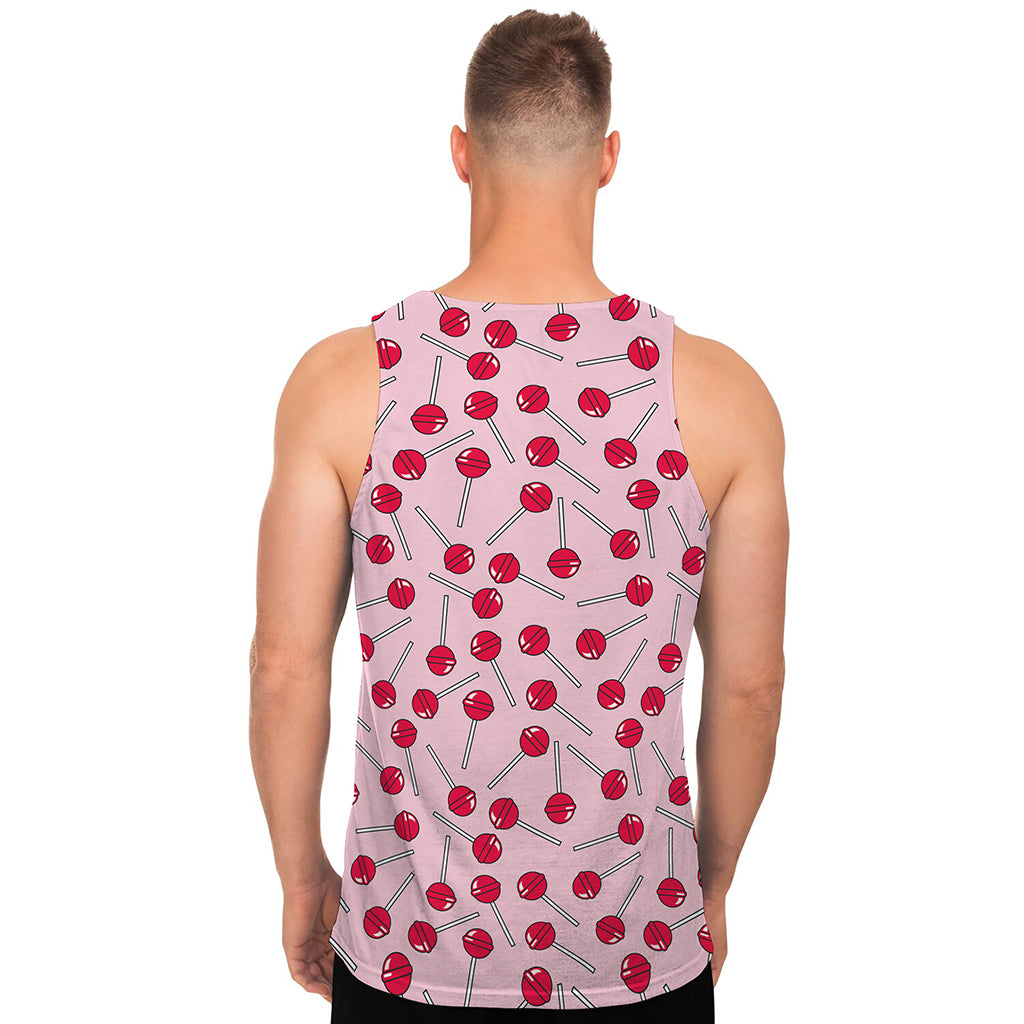 Cartoon Lollipop Pattern Print Men's Tank Top