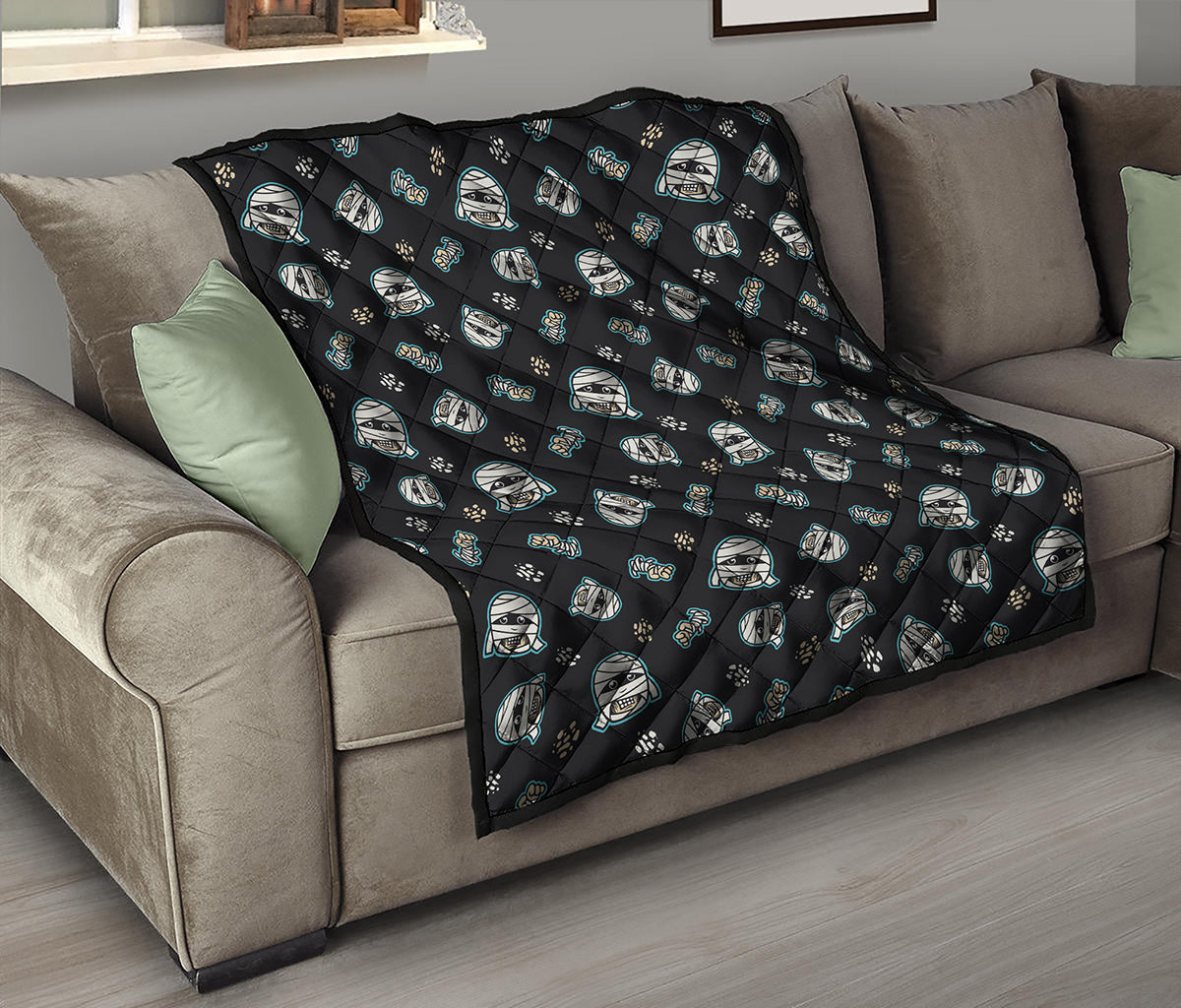 Cartoon Mummy Pattern Print Quilt