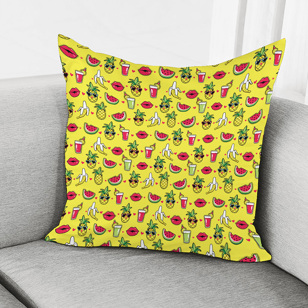 Cartoon Tropical Pattern Print Pillow Cover