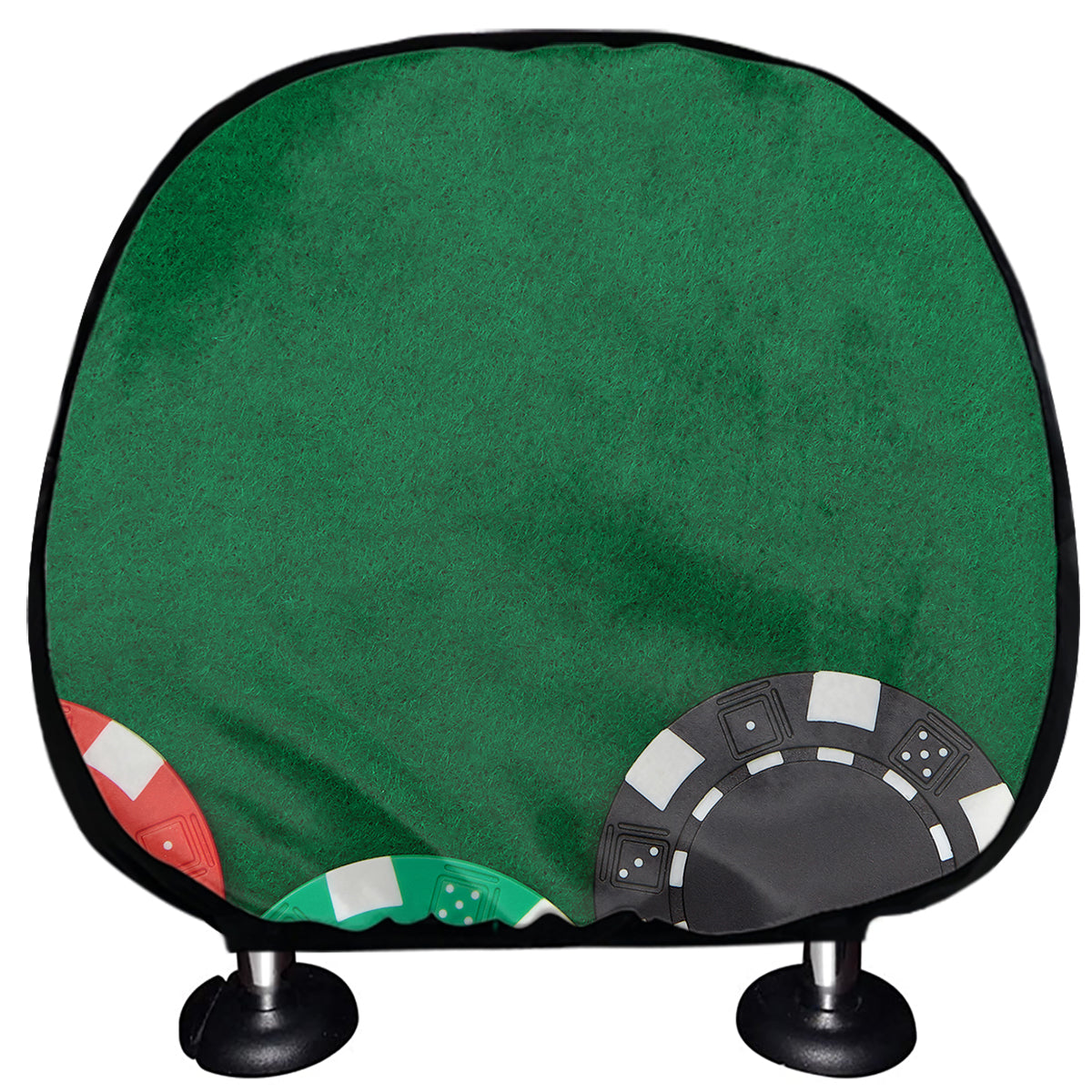Casino Poker Chips Print Car Headrest Covers
