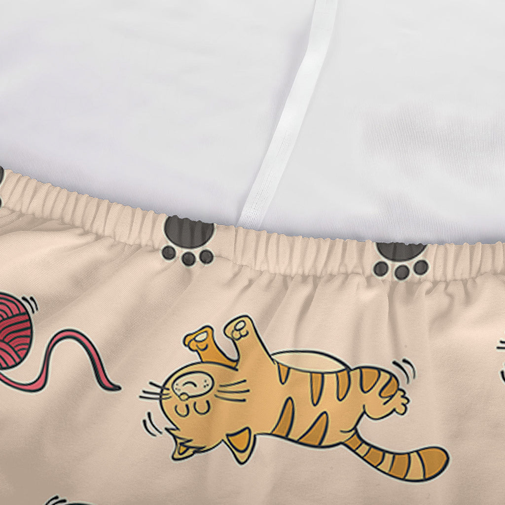 Cat And Yarn Ball Pattern Print Sofa Cover