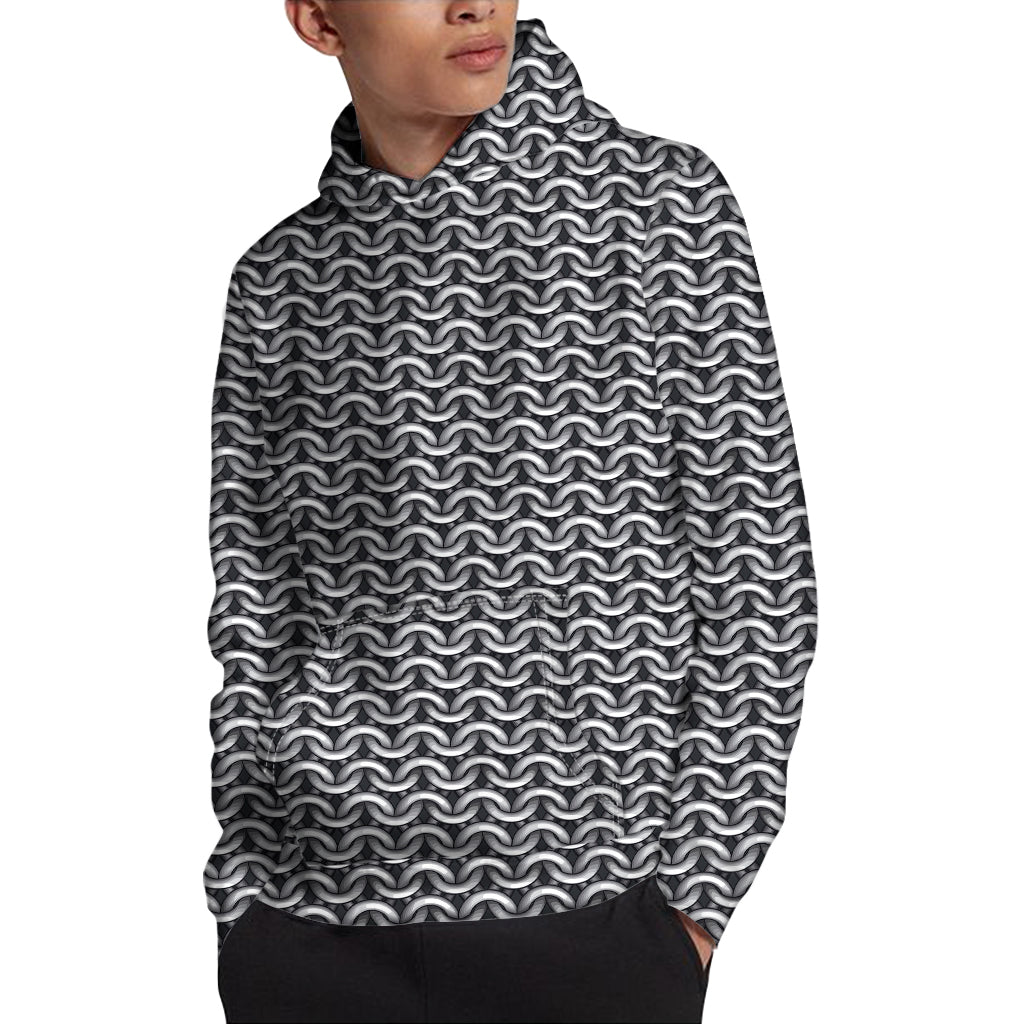 Chainmail Print Pullover Hoodie
