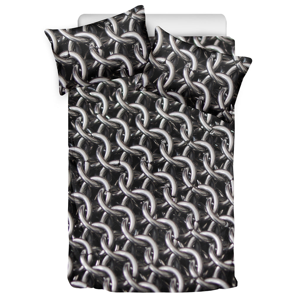 Chainmail Ring Pattern Print Duvet Cover Bedding Set