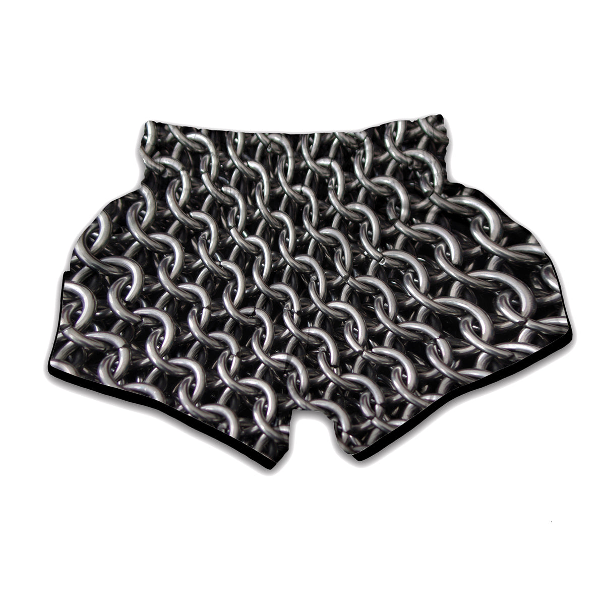 Chainmail Ring Pattern Print Muay Thai Boxing Shorts