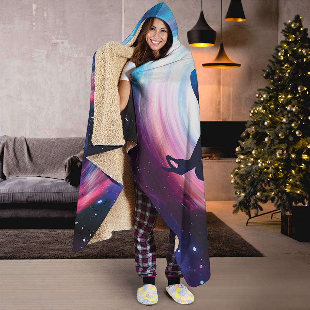 Chakras Of The Universe Print Hooded Blanket