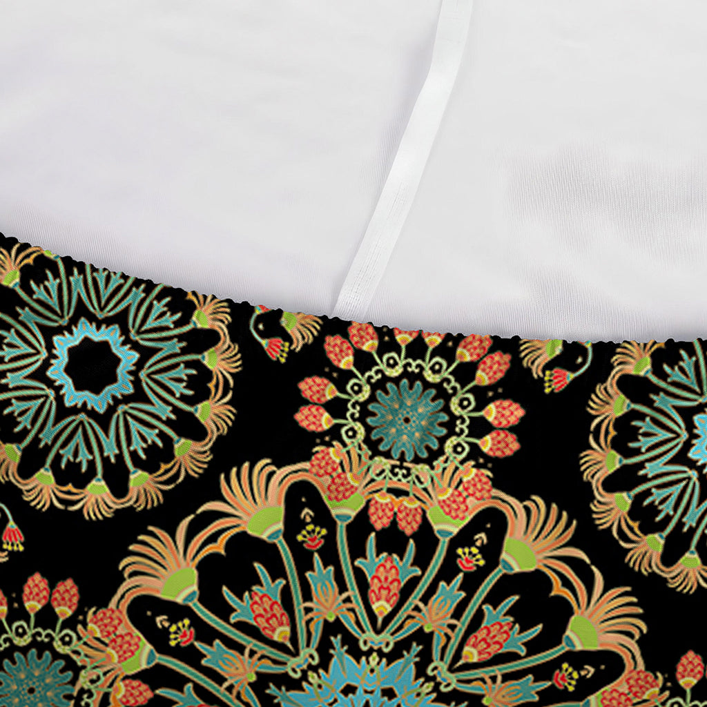 Chaotic Boho Floral Pattern Print Sofa Cover