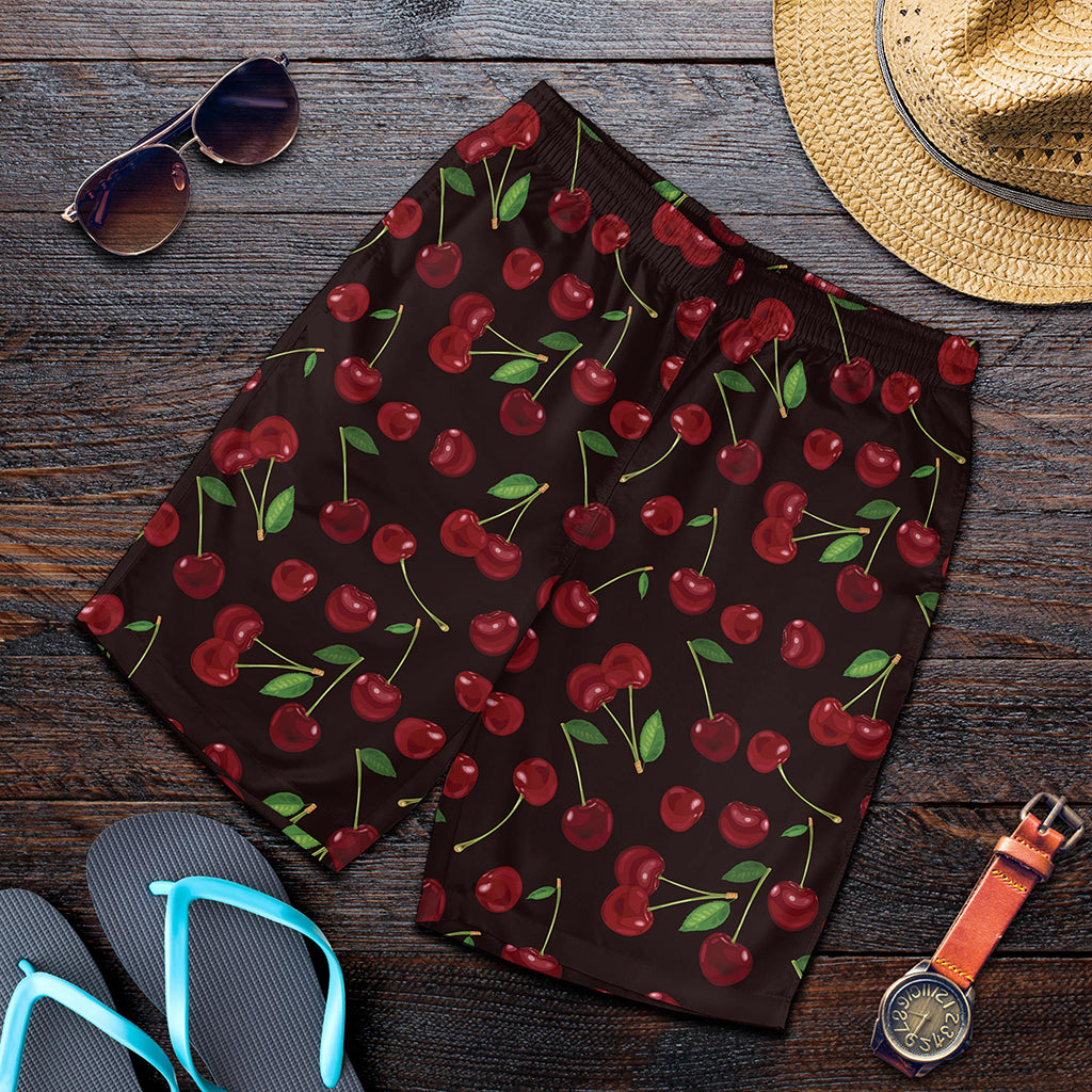 Cherry Fruit Pattern Print Men's Shorts