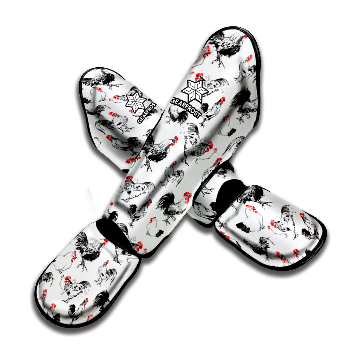 Chicken Ink Painting Pattern Print Muay Thai Shin Guard