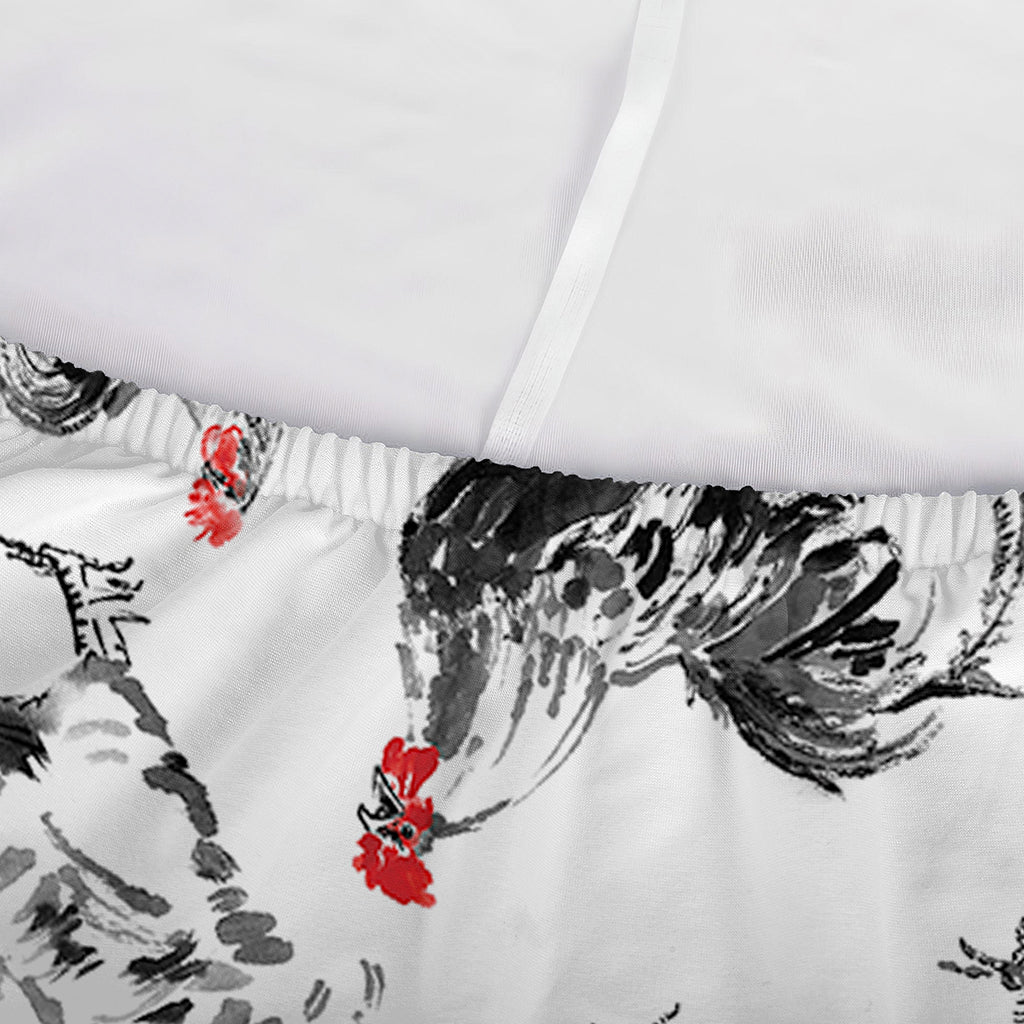 Chicken Ink Painting Pattern Print Sofa Cover