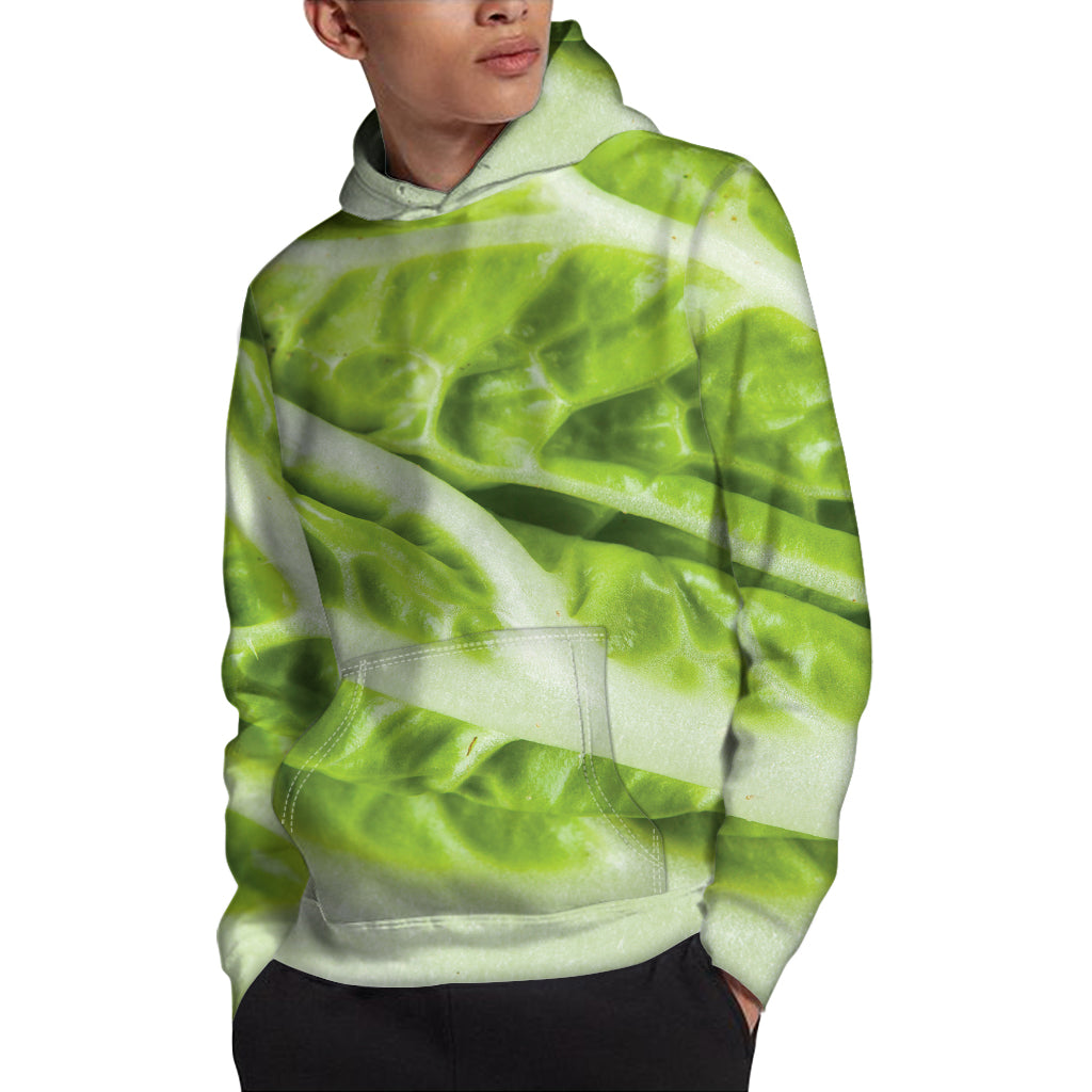 Chinese Cabbage Leaf Print Pullover Hoodie