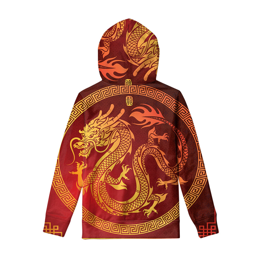 Red Oriental Chinese Dragon Women's Hoodie