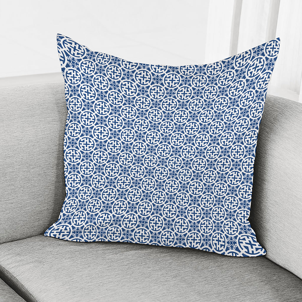 Chinese Luck Symbol Pattern Print Pillow Cover