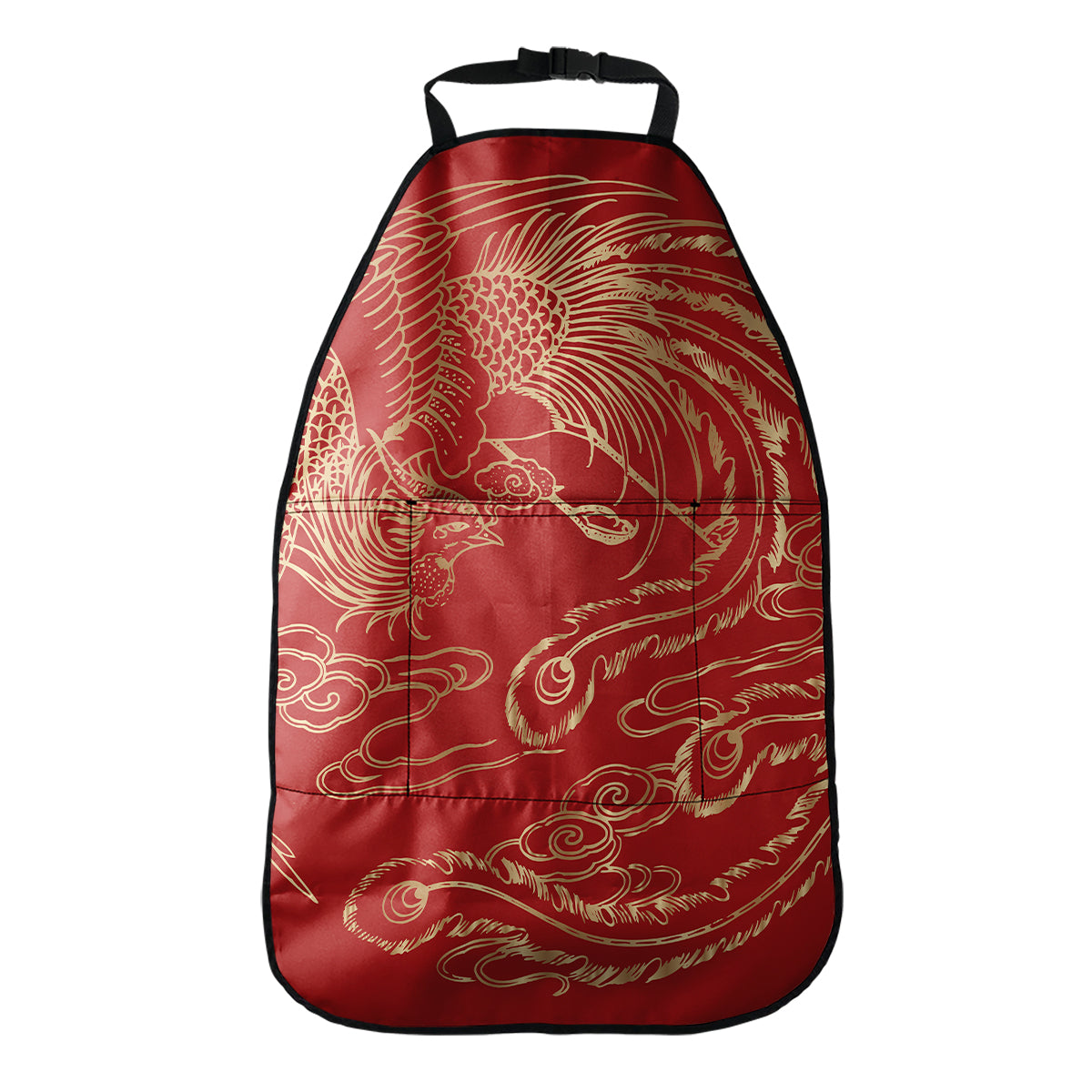 Chinese Phoenix Print Car Seat Organizers